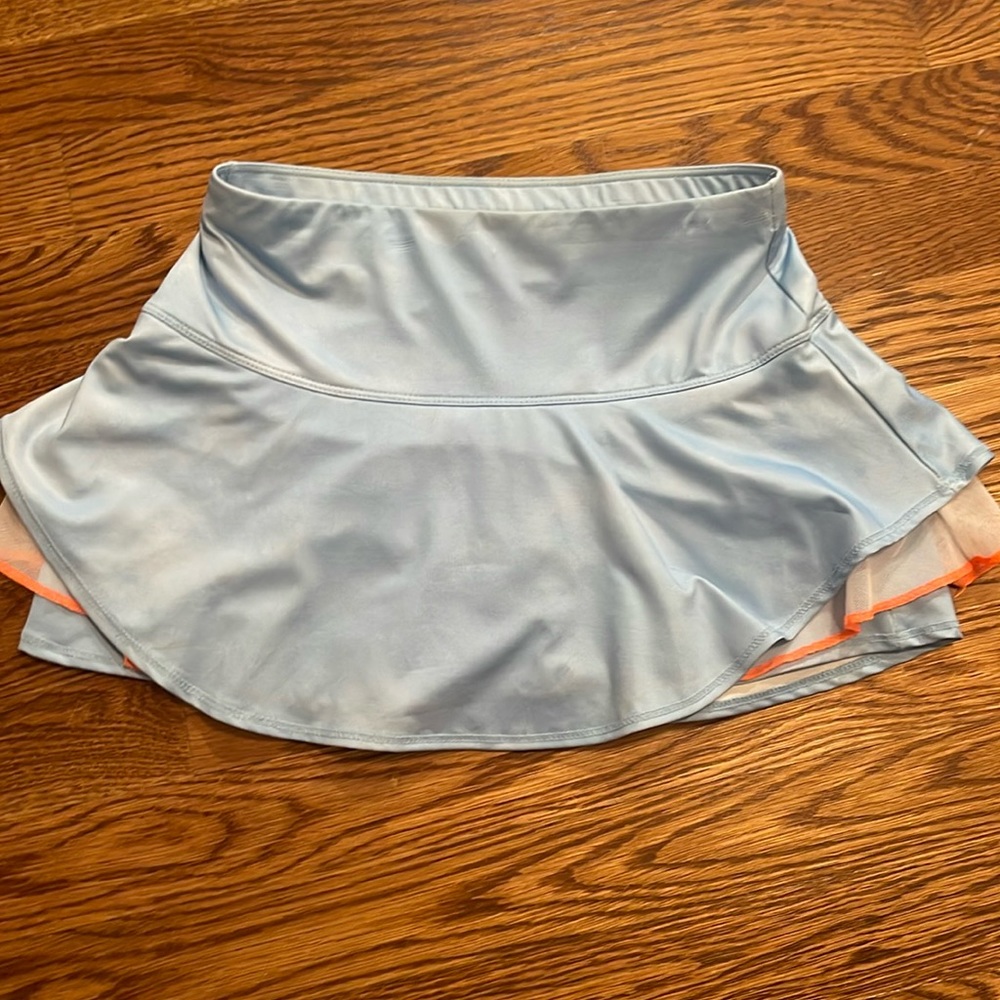 Lucky In Love Girls Tennis Skirt - M (10-12) - color: light blue